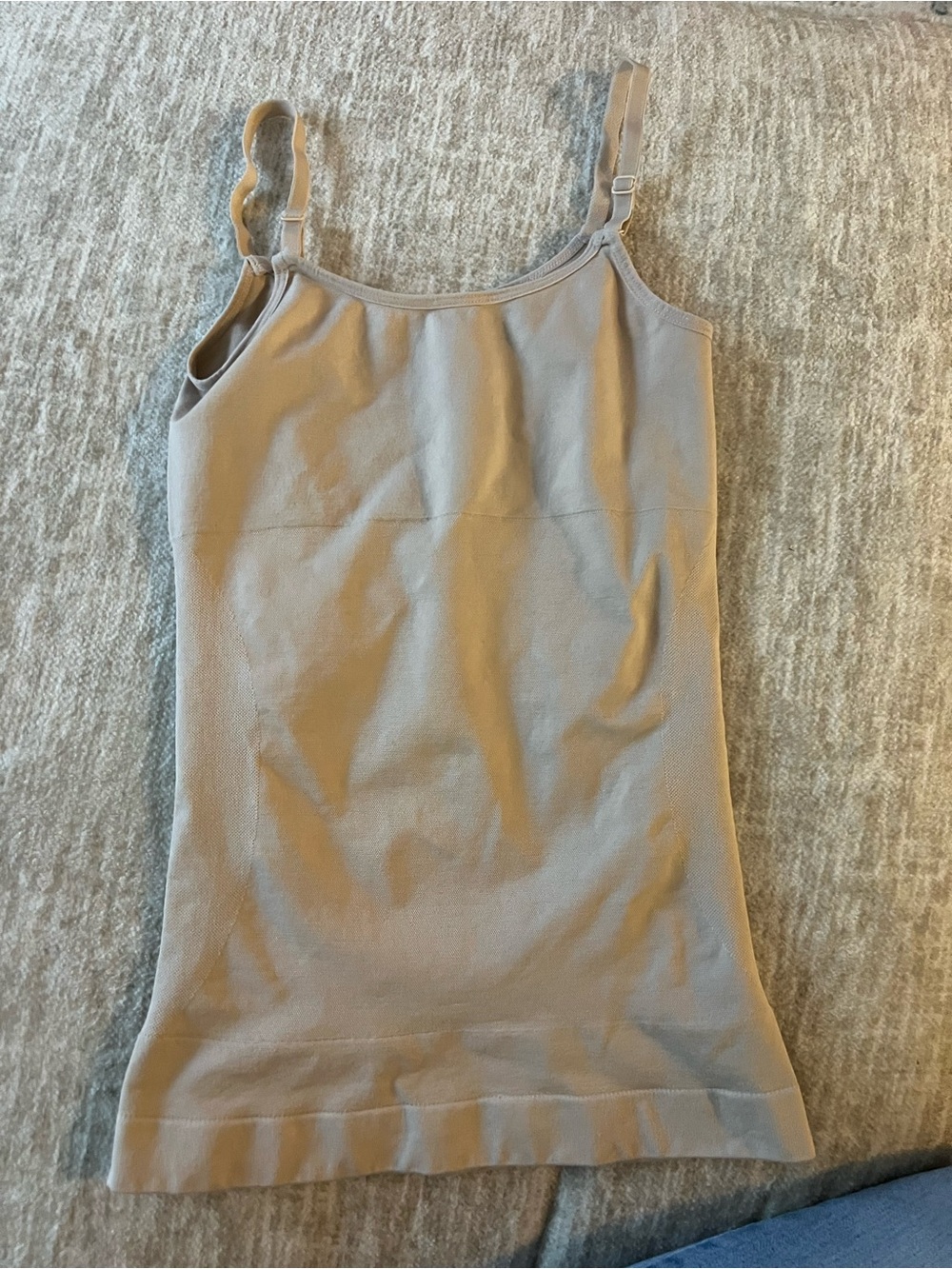 Everyday Slim Beige Adjustable-Strap Camisole